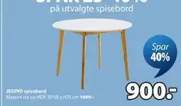 JYSK JEGIND spisebord tilbud