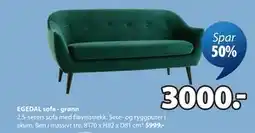 JYSK EGEDAL sofa - grønn tilbud
