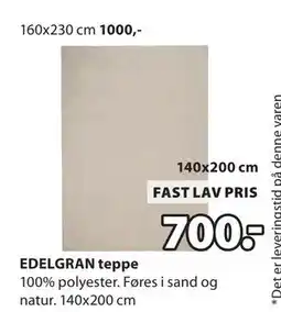 JYSK EDELGRAN teppe tilbud