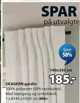 JYSK SKAGERN gardin tilbud