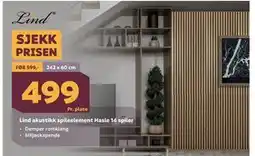 Megaflis Lind akustikk spileelement Hasle 14 spiler tilbud