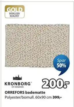 JYSK ORREFORS badematte tilbud