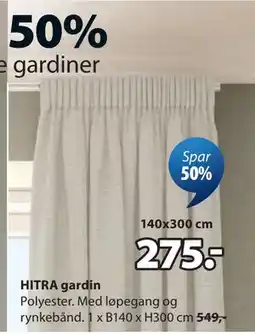 JYSK HITRA gardin tilbud