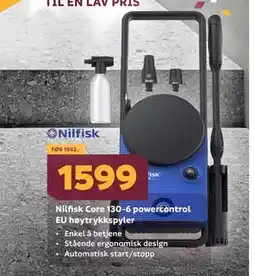 Megaflis Nilfisk Core 130-6 powercontrol EU høytrykkspyler tilbud