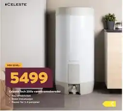 Megaflis Celeste Tech 200s varmtvannsbereder tilbud