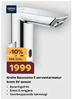 Megaflis Grohe Baucosmo E servantarmatur krom 6V sensor tilbud