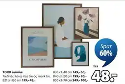 JYSK TORD ramme tilbud