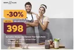 Megaflis BerryAlloc Kitchen Wall Børstet Titan Satin Finish tilbud