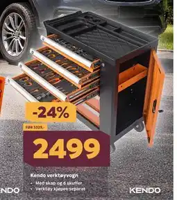 Megaflis Kendo verktøyvogn tilbud