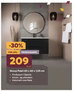 Megaflis Nexus Pearl 60 x 60 x 1,05 cm tilbud
