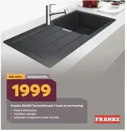 Megaflis Franke Sid 611 Tectonitevask 1 kum m/avrenning tilbud