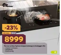 Megaflis Thermex Le Mans Typhoon Compact koketopp m/innebygget vifte tilbud