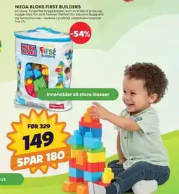 Extra Leker MEGA BLOKS FIRST BUILDERS tilbud