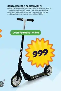 Extra Leker STIGA ROUTE SPARKESYKKEL tilbud