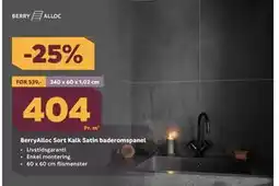 Megaflis BerryAlloc Sort Kalk Satin baderomspanel tilbud