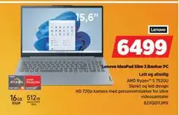 POWER Lenovo IdeaPad Slim 3 Bærbar PC tilbud