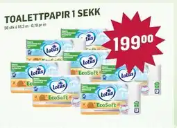 Holdbart TOALETTPAPIR 1 SEKK tilbud