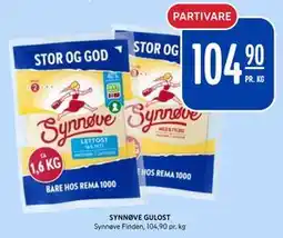 Rema 1000 SYNNØVE GULOST tilbud