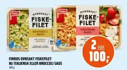 Coop Obs Findus ovnsakt fiskefilet m/italiensk eller broccoli saus tilbud