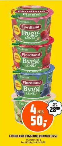 Coop Obs Fjordland bygglunsj/havrelunsj tilbud