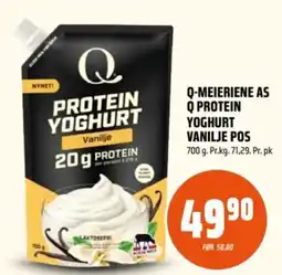 Coop Obs Q-meieriene as q protein yoghurt vanilje pos tilbud