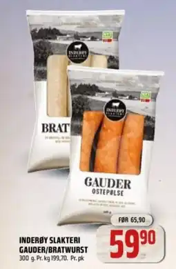 Coop Obs Inderøy slakteri gauder/bratwurst tilbud