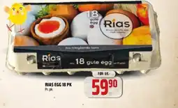 Coop Obs Rias egg 18 pk pr. pk. tilbud
