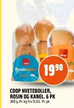 Coop Obs Coop hveteboller, rosin og kanel. 6 pk tilbud