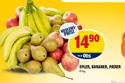 Coop Obs Epler, bananer, pærer tilbud