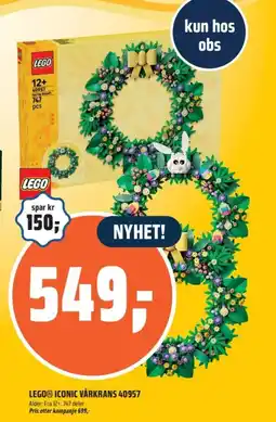 Coop Obs Lego iconic vårkrans 40957 tilbud