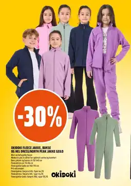 Coop Obs OKIDOKI Fleece jakke, bukse og hel dress/north peak jakke geilo tilbud
