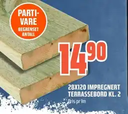 Coop Obs 28x120 impregnert terrassebord kl. 2 tilbud