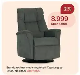 Møbelringen Brando recliner tilbud