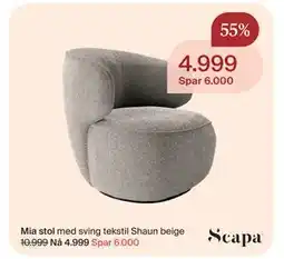 Møbelringen Mia stol tilbud