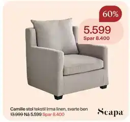 Møbelringen Camille stol tilbud