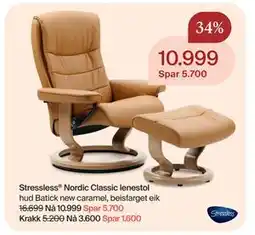 Møbelringen Stressless Nordic Classic lenestol tilbud