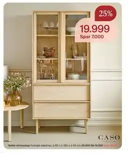 Møbelringen Nellie vitrineskap tilbud