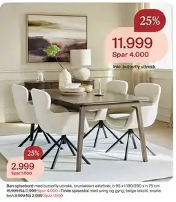 Møbelringen Tinde spisestol tilbud