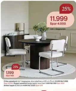 Møbelringen Chiba spisebord tilbud