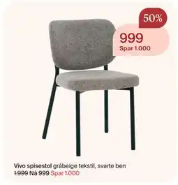 Møbelringen Vivo spisestol tilbud