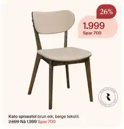 Møbelringen Kato spisestol tilbud
