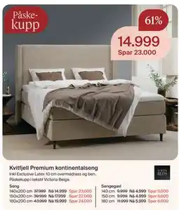 Møbelringen Kvitfjell Premium kontinentalseng tilbud