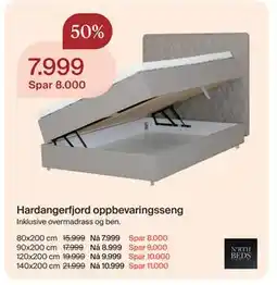 Møbelringen Hardangerfjord oppbevaringsseng tilbud