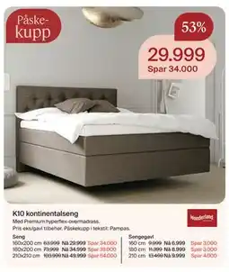 Møbelringen K10 kontinentalseng tilbud