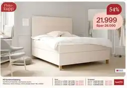 Møbelringen K8 kontinentalseng tilbud