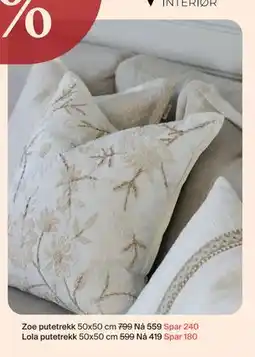 Møbelringen Lola putetrekk tilbud