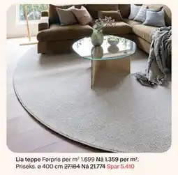 Møbelringen Lia teppe tilbud