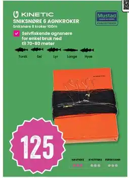 Sport Outlet SNIKSNØRE 6 AGNKROKER tilbud