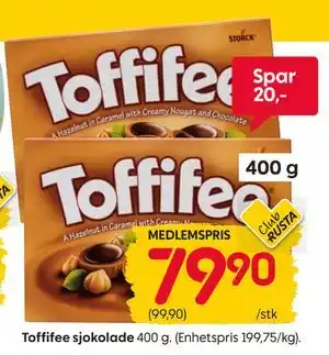 Toffifee sjokolade, Medlemspris
