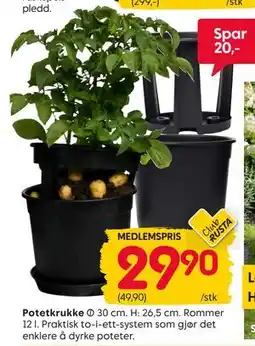 Rusta Potetkrukke, Medlemspris tilbud